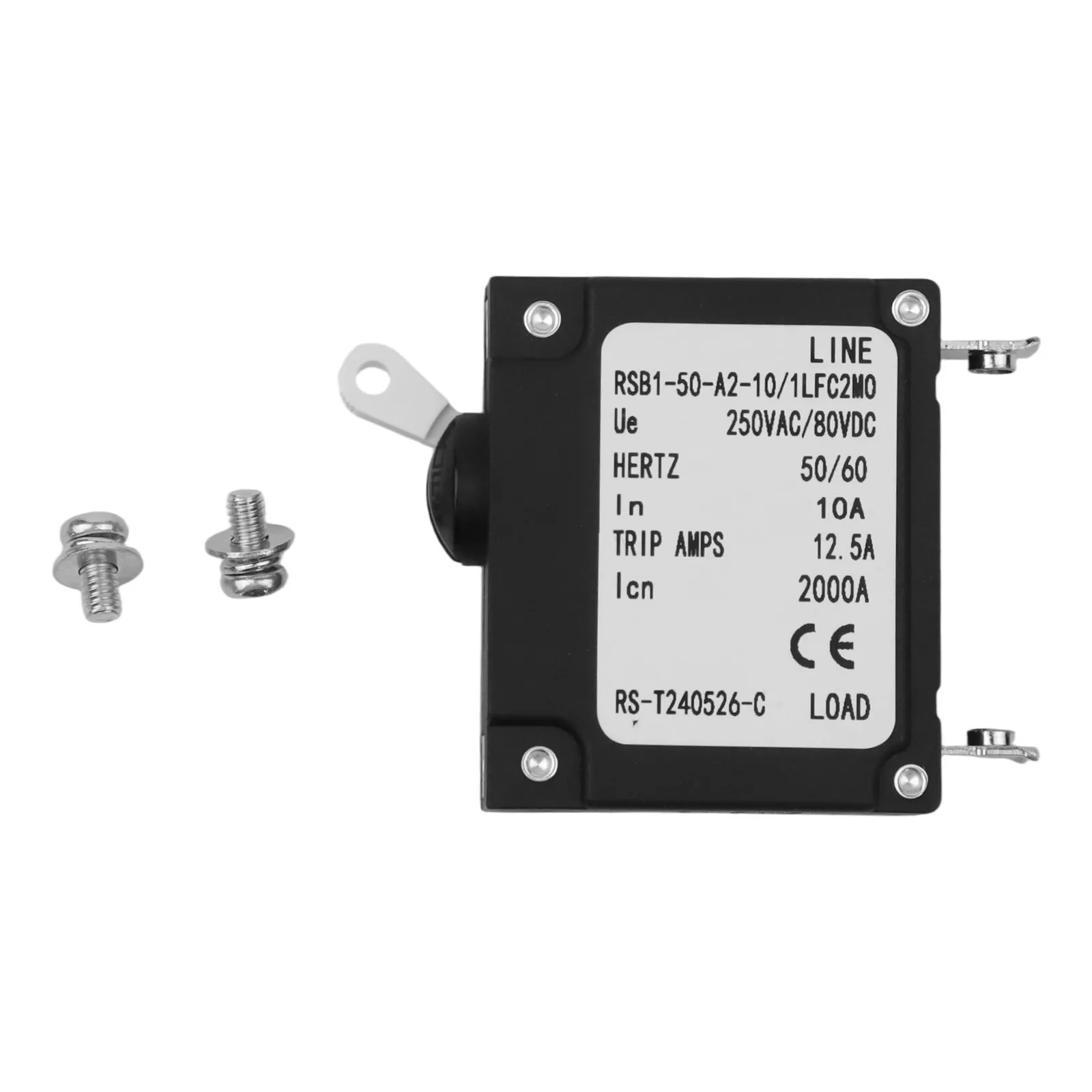 Hydraulic Electromagnetic Circuit Breaker 10A AC240V Overload Protector For UPS Power System Marine Industrial Equipment
