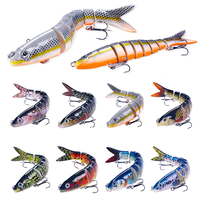 Swimbait Fishing 13cm 18g Lure Sinking Wobblers Artificial Hard Fishing Bait Multi Segments 4-Joint Bait For Pike Bass