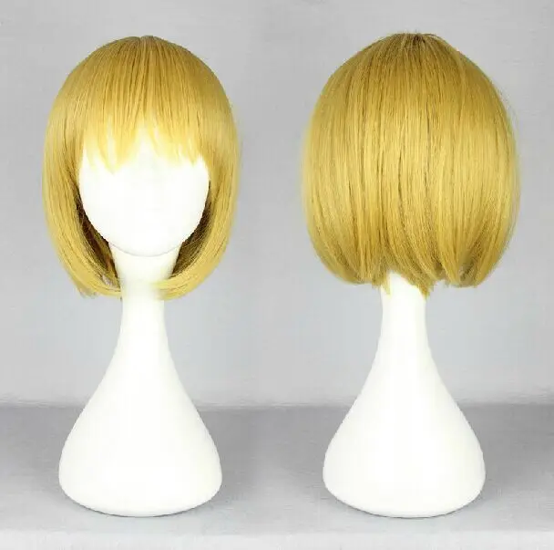 

30cm anime wig attack on titan Armin Arlart cosplay gold wig