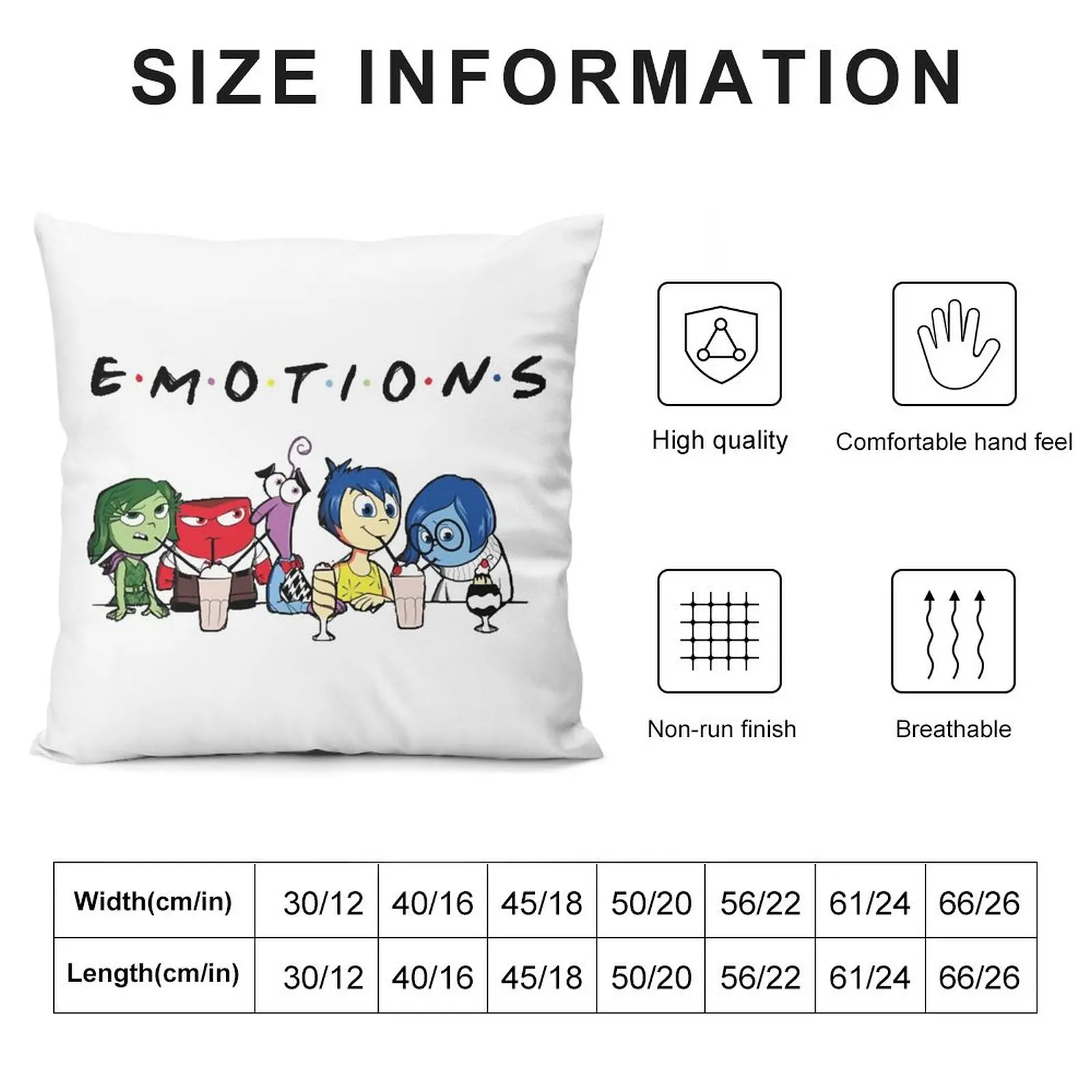 E·M·O·T·I·O·N·S Throw Pillow Luxury Living Room Decorative Cushions Sofa Decorative Covers christmas pillowcases pillow