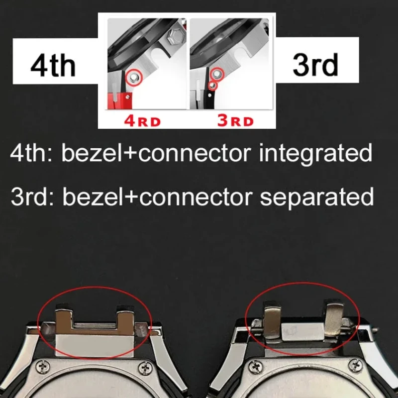 CasiOak Mod Kit GEN4 GA2100 Metal Bezel Modification 3rd 4rd Generation Rubber Watch Case Strap GA 2100/2110 GAB2100 Steel