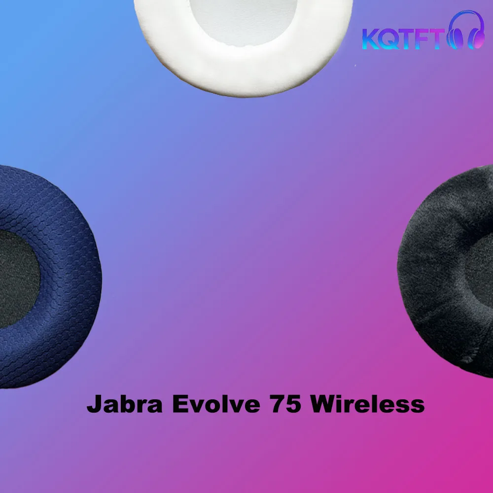 Coussinets de remplacement pour casque sans fil Jabra Evolve 75 – Coussinets en cuir et velours, housse de protection pour casque