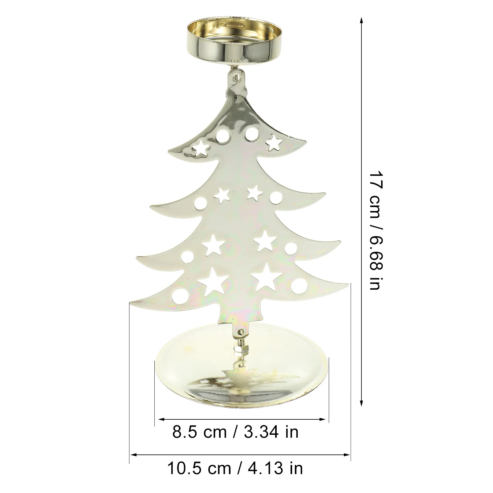 ที่วางเทียนเหล็กสำหรับคริสต์มาส ของตกแต่งโต๊ะสำหรับงานปาร์ตี้วันหยุด ของประดับตกแต่งคริสต์มาสโลหะ