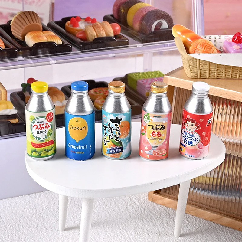 5pcs DIY Food Miniature Toys Cans Bottles Mini Simulation Beverage Convenience Store