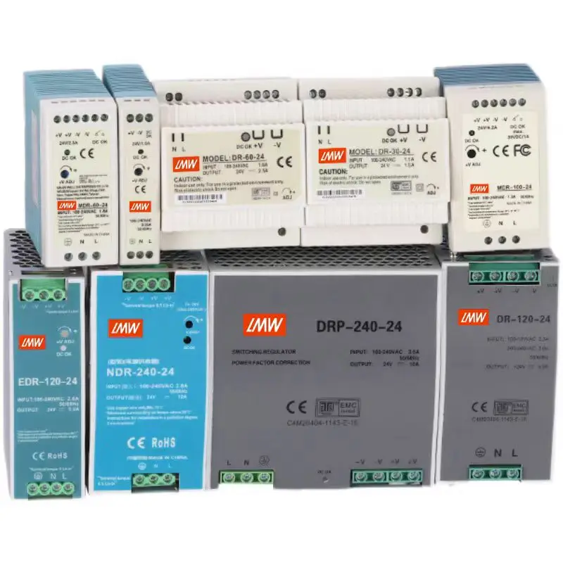 DR-15 15W Single Output 5V 12V 15V 24V Din Rail Mounting Industrial Switching Power Supply Supplier