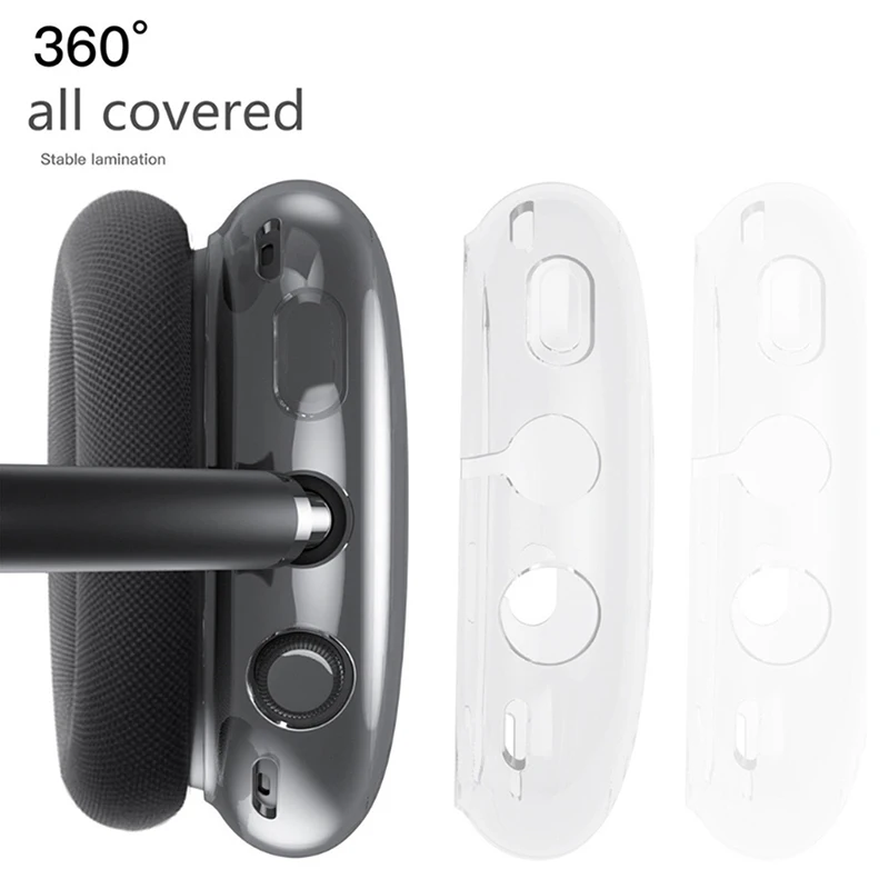 Mới Nhất Trong Suốt Silicone Mềm TPU Ốp Lưng Bảo Vệ Cho Airpods Max Tai Nghe Không Dây Tai Nghe Chụp Tai Phụ Kiện Bao Da Clear Vỏ