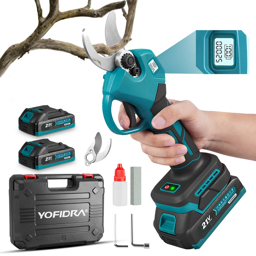 Image of YOFIDRA 30MM Bürstenlose Elektrische Schere Kabellose Obstbaum-Astschere Garten-Elektrowerkzeug für Makita 21V Akku