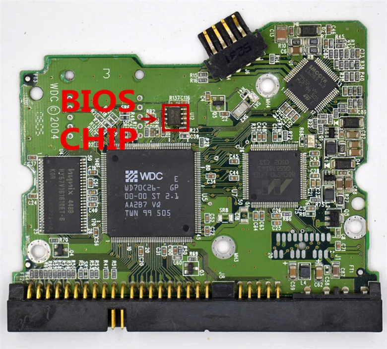 

Western Data Desktop hard disk circuit board number 2060-001266-001 REV A / 2061-001266-200 2061-001266-100