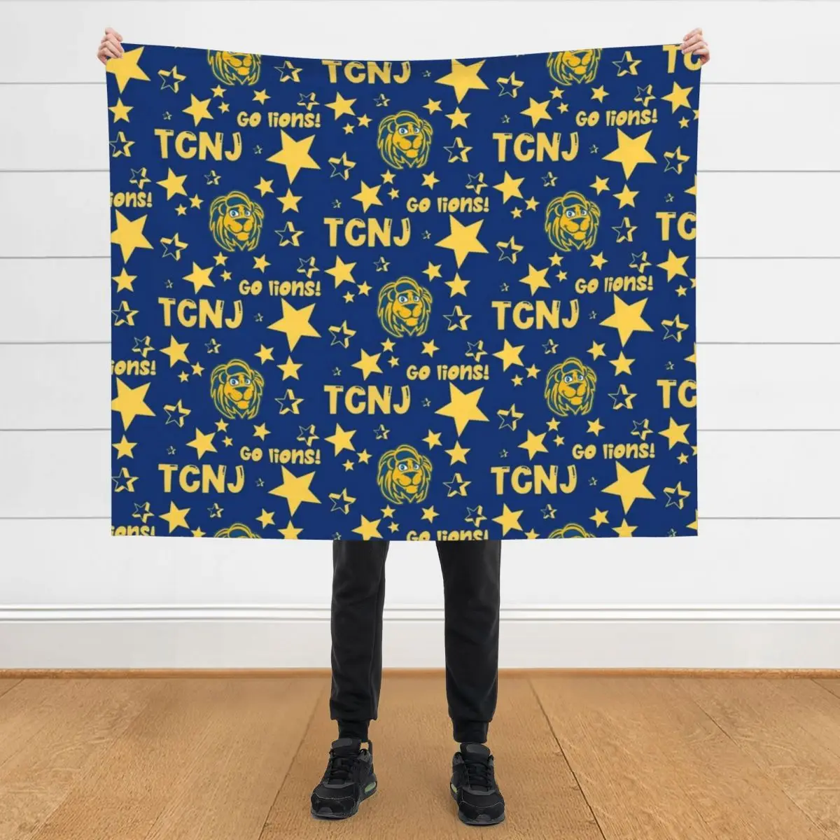 

TCNJ Collage Throw Blanket Picnic Cute Plaid Giant Sofa Blankets