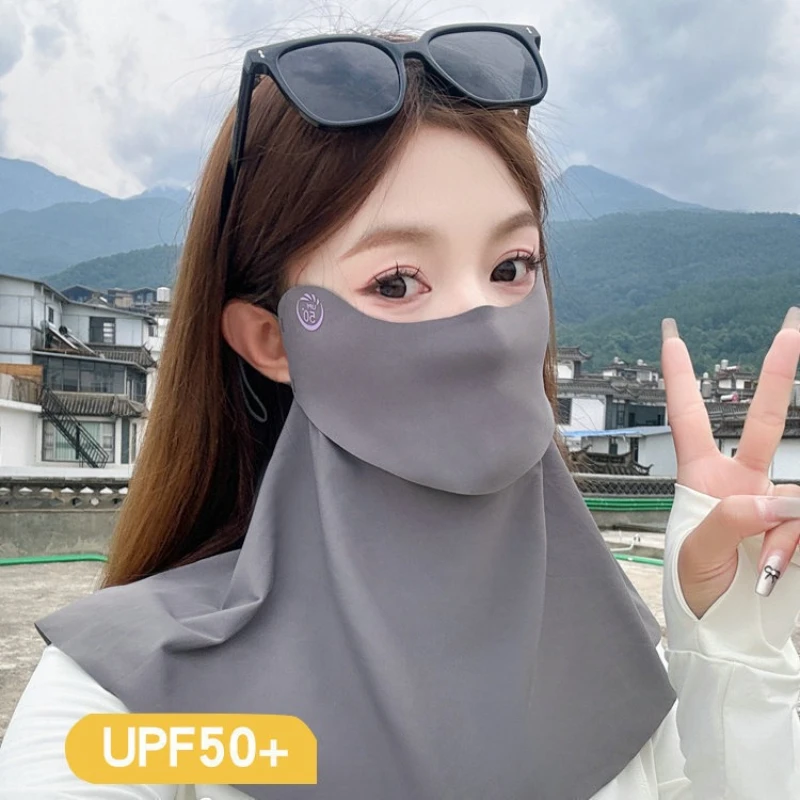 

Защита для шеи от солнца, дышащая маска для лица с эффектом охлаждения, не оставляет следов, защита от УФ-излучения, для езды, солнцезащитная, дышащая.