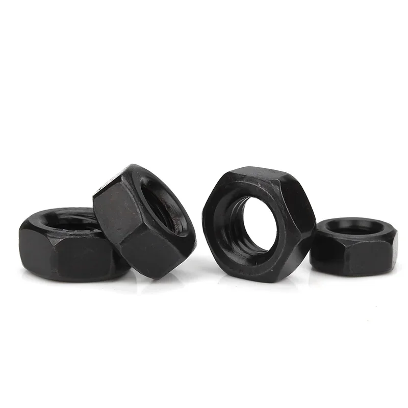 Sechskantmutter der Güteklasse 12.9, M2, M2,5, M3, M4, M5, M6, M8, M10, M12, M14, M16, M18, M20, M22, M24, Sechskantmutter aus schwarzem Kohlenstoffstahl, hohe Qualität