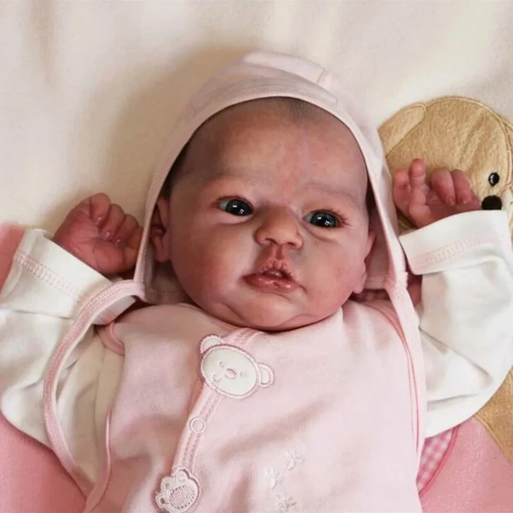 18 Inches Reborn Doll Kits Evi New Face Realistic DIY Unfinished Unpainted Vinyl Newborn Parts Reborn Doll Mold