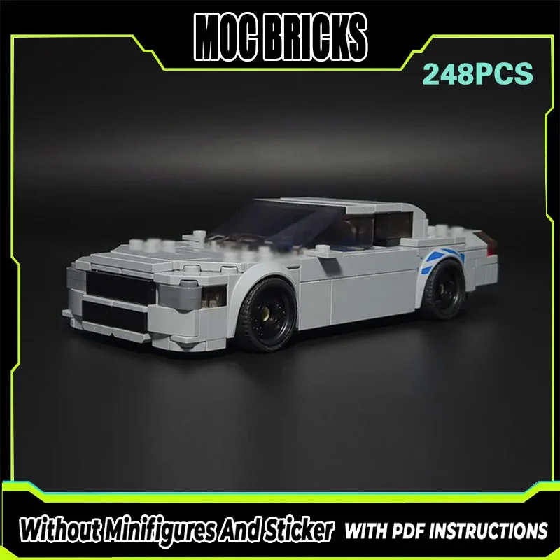 

Speed Racing Car Model MOC Building Bricks White Full-Size Sedan Modular Technology Gifts Holiday Assemble Children Toys Suit