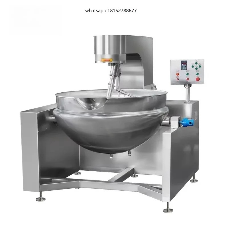 Industrial Steam Heating Ketchup Cook Kettle Mixer Automatic Commercial Tilting Jam