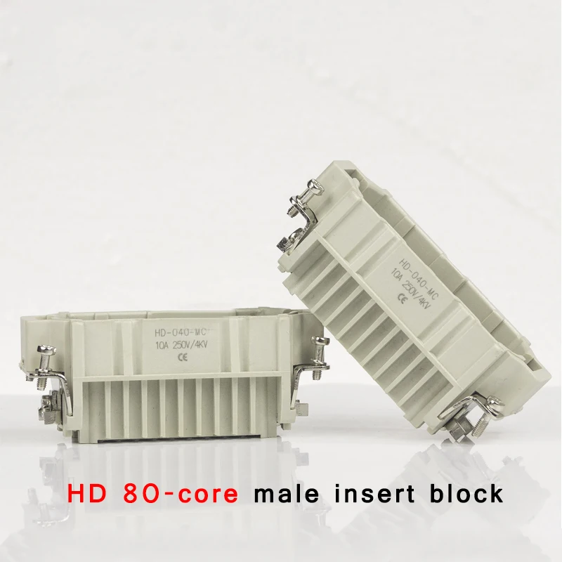 Rectangular Heavy Duty Connector HDC HD-15 25 HD40 50 64 Pin 80 128 Core Industrial Waterproof Plug And Socket IP68