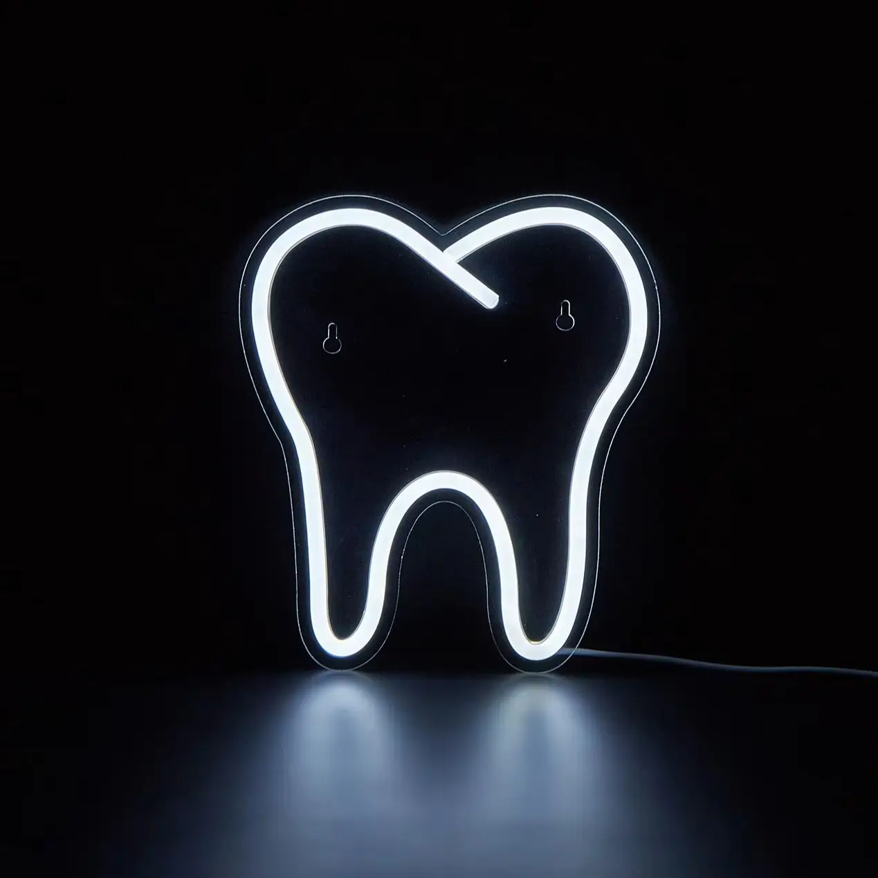 Chi-buy LED Neon ฟัน USB ขับเคลื่อนป้ายนีออน Night Light 3D Wall Art ตกแต่งห้องนอนโคมไฟป้ายของขวัญวันเกิด