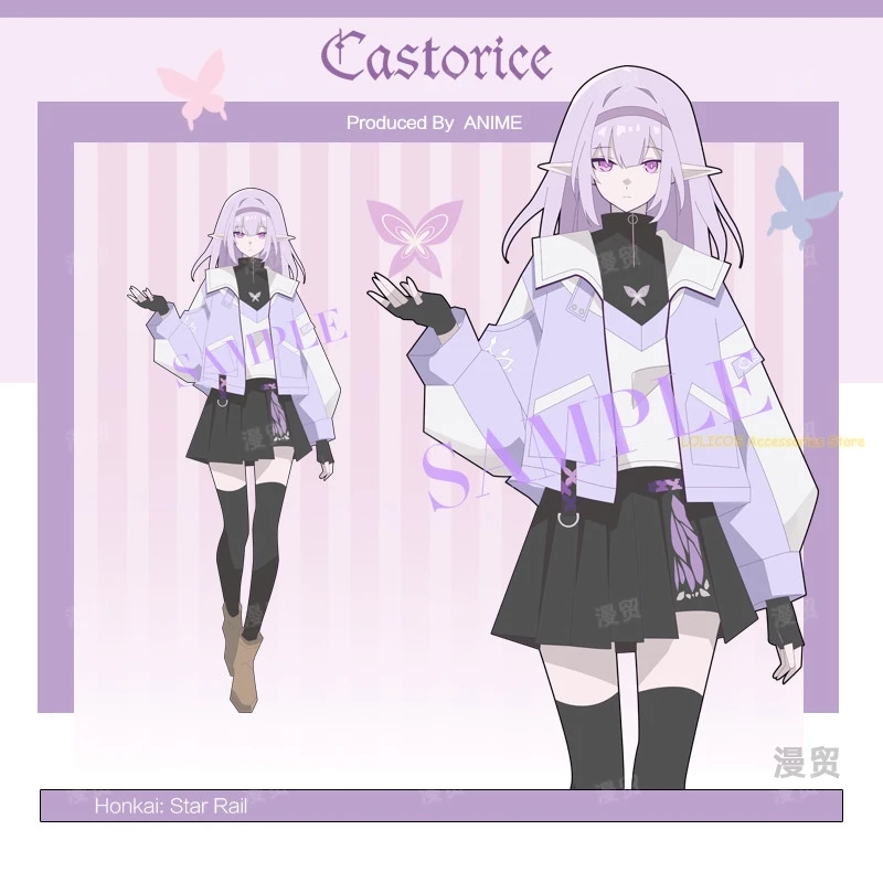 

Игра Doujin Honkai: Star Rail Castorice Series, осенняя модная толстовка унисекс, топы, пальто, куртка, юбка, костюм, костюм для косплея, студенческий костюм