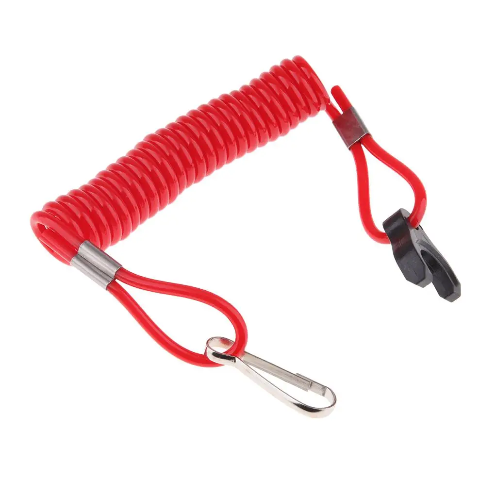 

Red Outboard Kill Switch Lanyard Neoprene Safety Tether Cord for Tohatsu Motor Emergency Shutoff Device