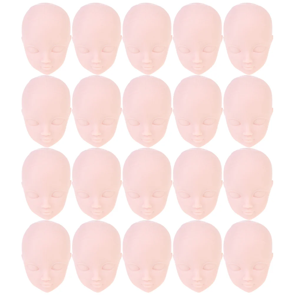 

20 Pcs Girl Head Dolls Mannequin Plastic Machine Handmade Supplies