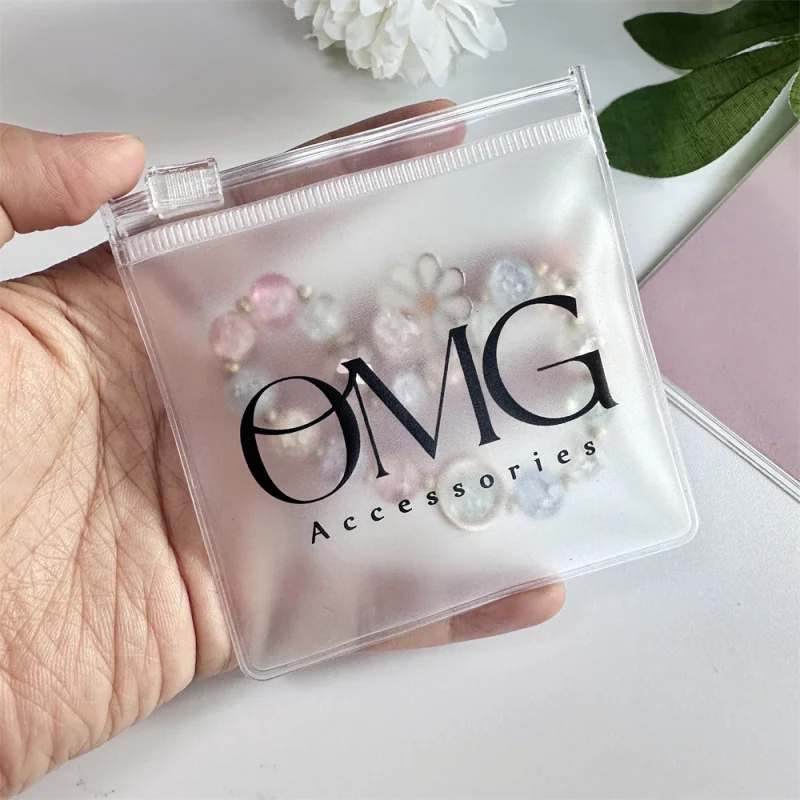2025customized.Small Zipper Pvc Bag Custom Plastic Ziplock Jewelry Pouch Transparent Bags Jewelry Packaging