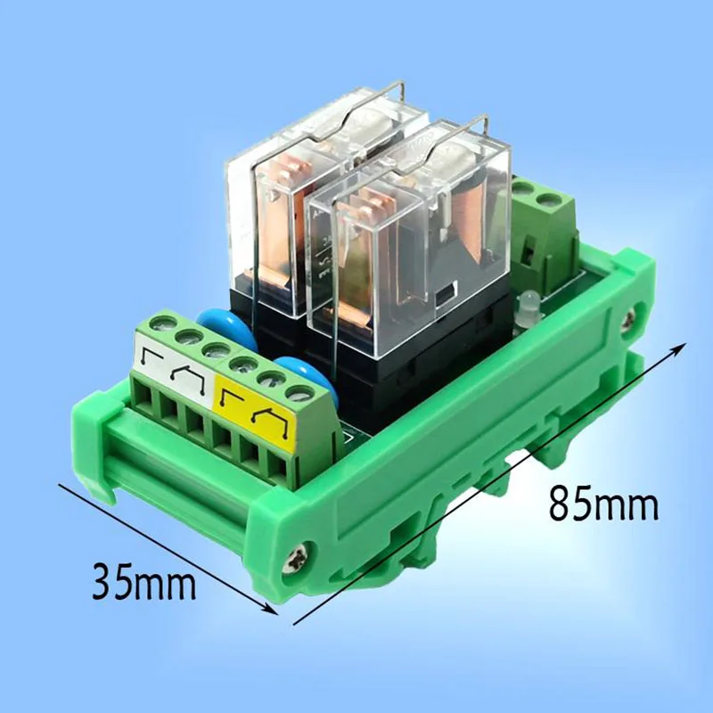 Original 2-way relay module PLC amplification version 2-24, one open and one close 24V/12V