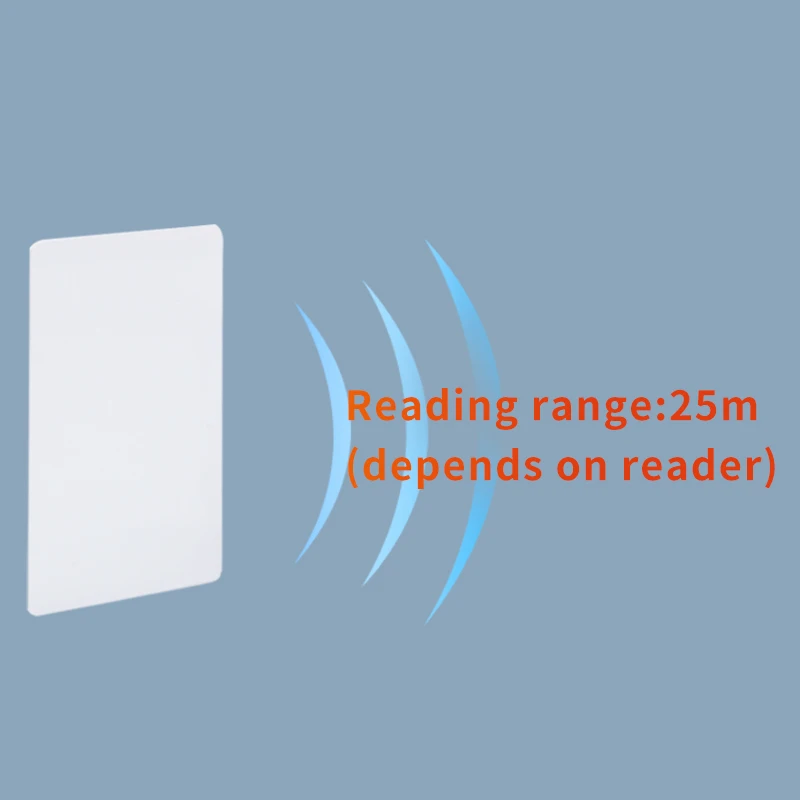 UHF 860-960Mhz Long Read Range White Card Passive UHF RFID PVC Card for Access Management