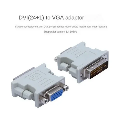 Imagen 2 del producto Convertidor adaptador de enchufe DVI D macho a VGA hembra VGA a DVI/24 + 5 pines macho a VGA hembra