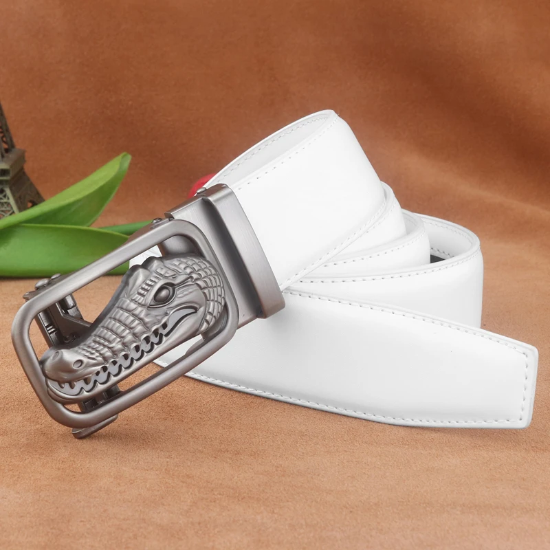 Automatic Buckle designer belts High Quality men genuine leather fashion luxury famous brand younht casual ceinture homme