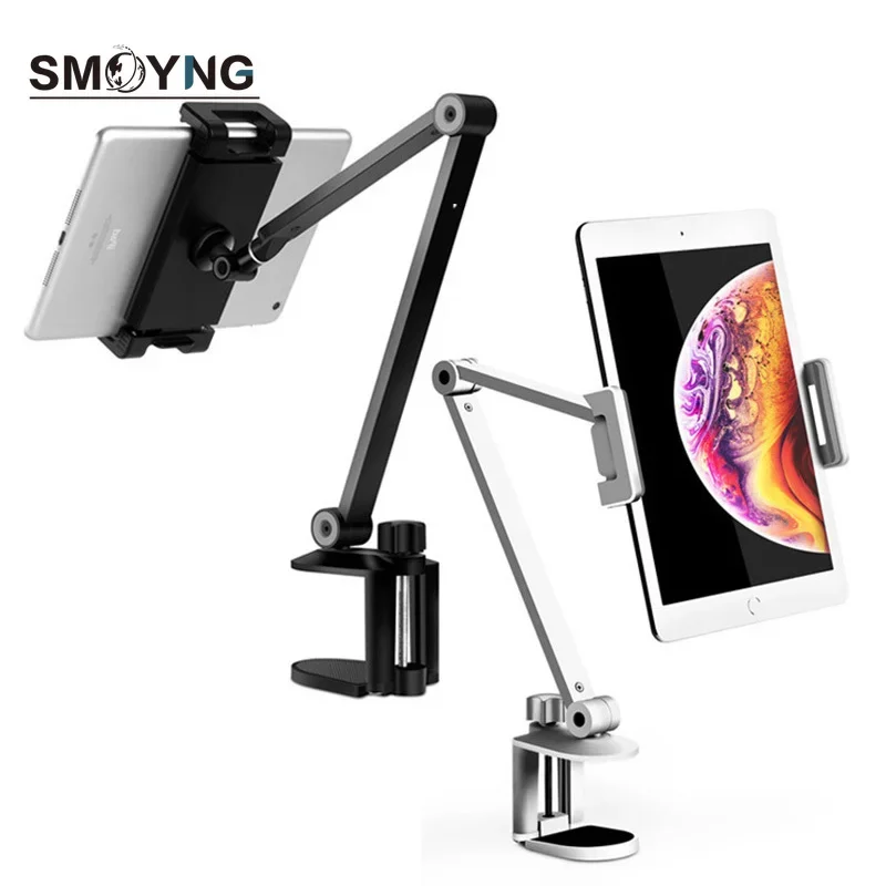 

SMOYNG Long Arm Foldable Phone Tablet Holder Stand Fit Desk Mount Bracket Support For 4-13 Inch iPhone iPad Air Pro 12.9