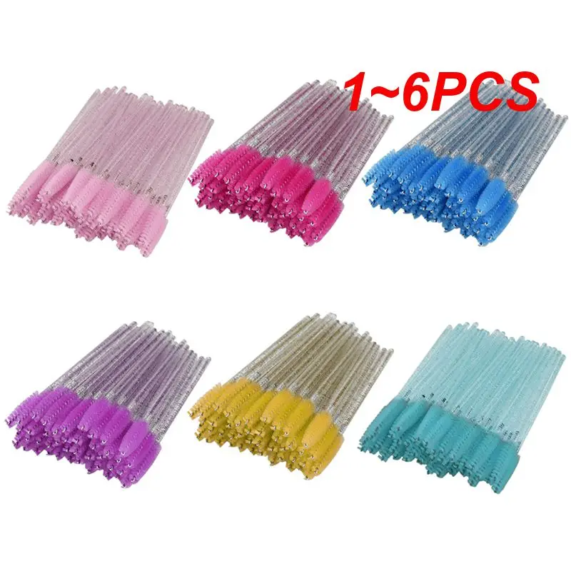 Brosses à cils en cristal de poulet magnifique, peigne d'extension de cils, baguettes de mascara, maquillage, outils de beauté professionnels, 1 à 6 pièces