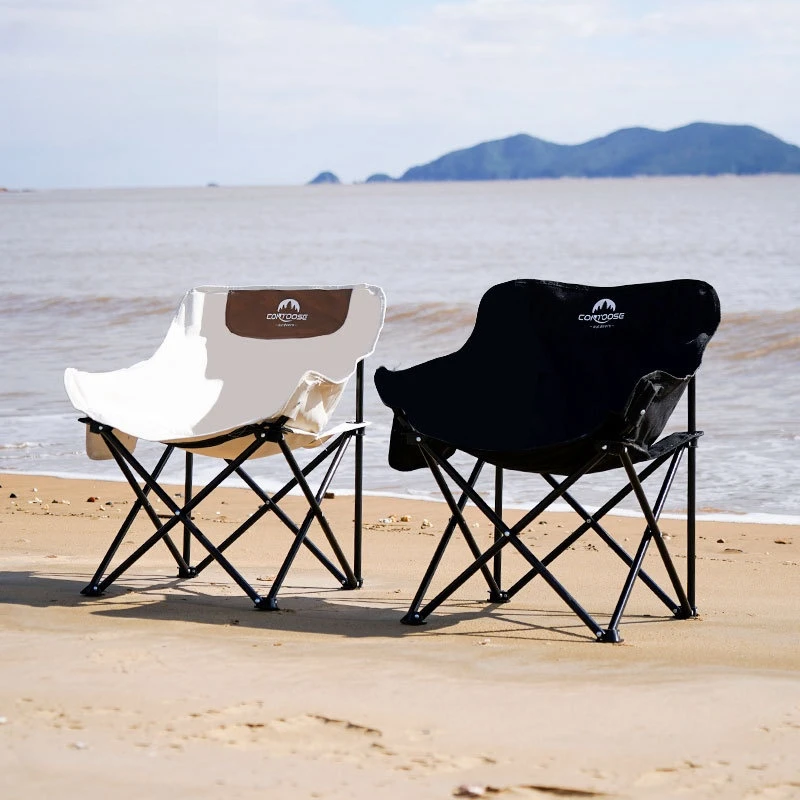 Moon Chair Camping Outdoor Folding Chair Portable Fishing Bench Picnic Backrest Reclining Chair Beach Table And Chair