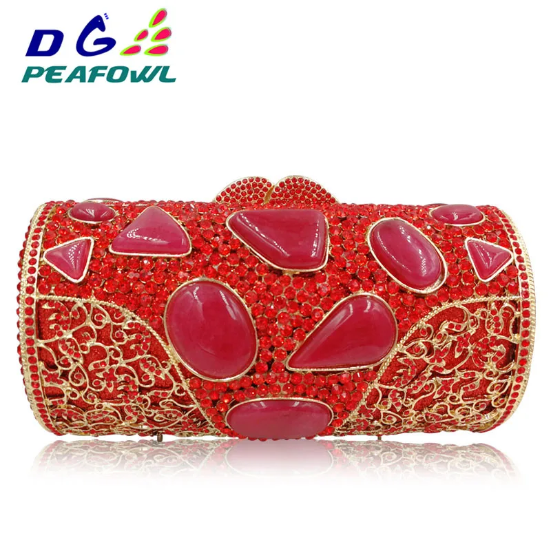 Evening Clutch Bag For Wedding  Women Clutches Bag Silver Diamonds Wedding Evening Bags Gold Luxury stone Clutch bag Party Purse