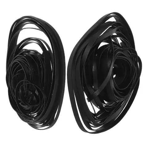 100Pcs Cassette Recorder Belts 40-135Mm Flat 2Mm 3Mm Rubber Drive Belts for Tape Player Turntable Vcr Cassette Repair