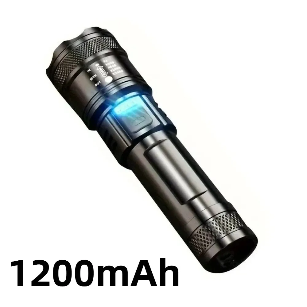 Waterproof LED Inspection Light Portable Clip-on Rechargeable Flashlight High Strong Power TYPE-C Charging UV Flashlight