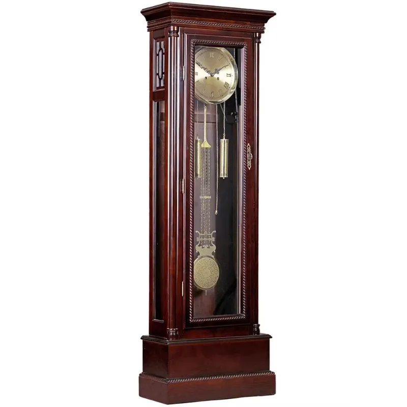 European solid wood, Chinese retro atmospheric standing clock, Polaris mechanical creative desk pendulum clock