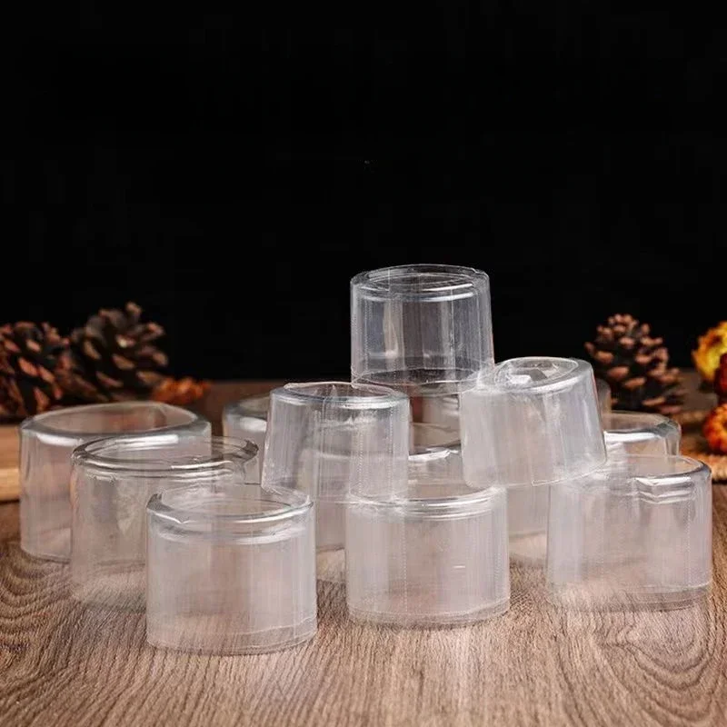 200pcs Glass Ceramic Bottle Cap Dustproof Heat Shrink Film Bottle Mouth Plastic Heat Sealing Sleeve  Wine Bottle Cap Sealing Bag