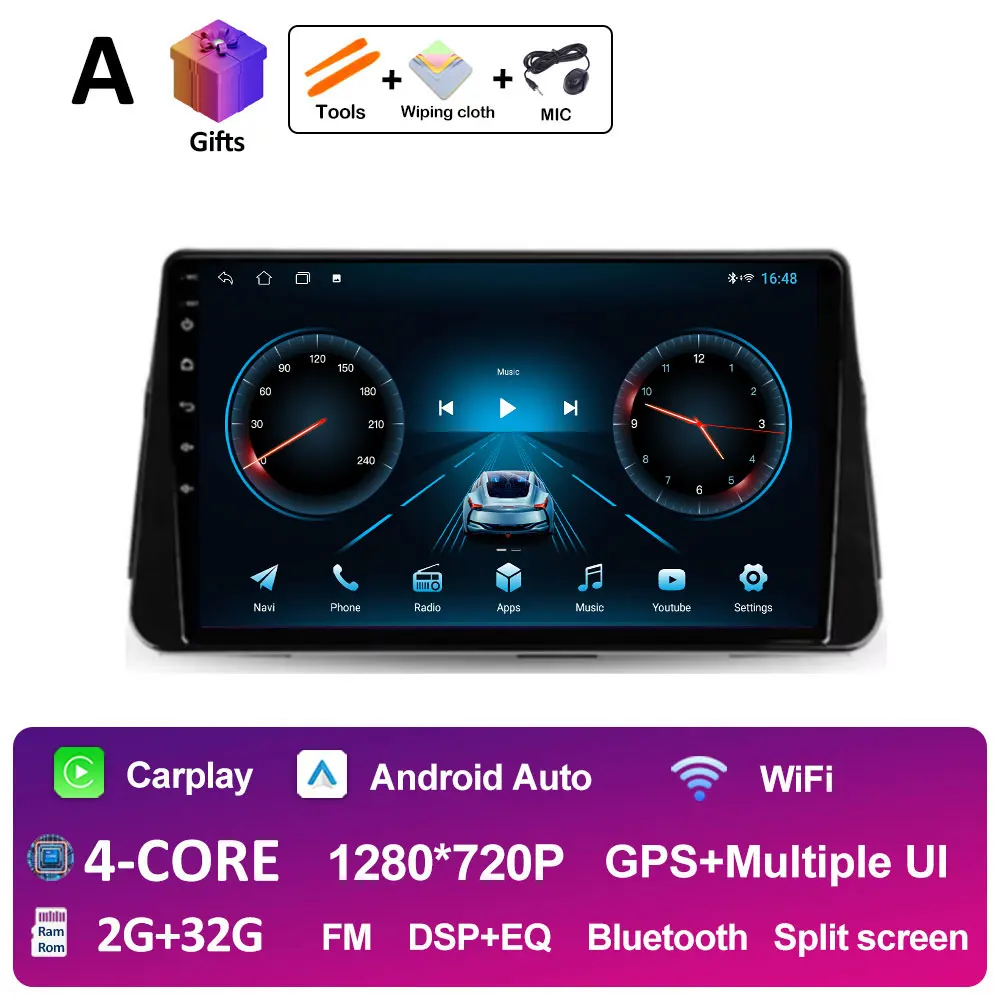 Android 14 Draadloze Carplay Auto voor NISSAN MICRA KICKS 2017 2018 2019 Autoradio Multimedia Videospeler 4G Navigatie GPS BT