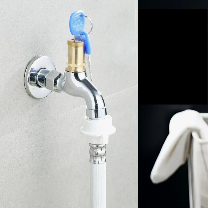 

Washer Faucets in-wall Copper Faucet Valve Core Washing Machine Faucet 1/2" Water Inlet for Household Mop Pool Taps