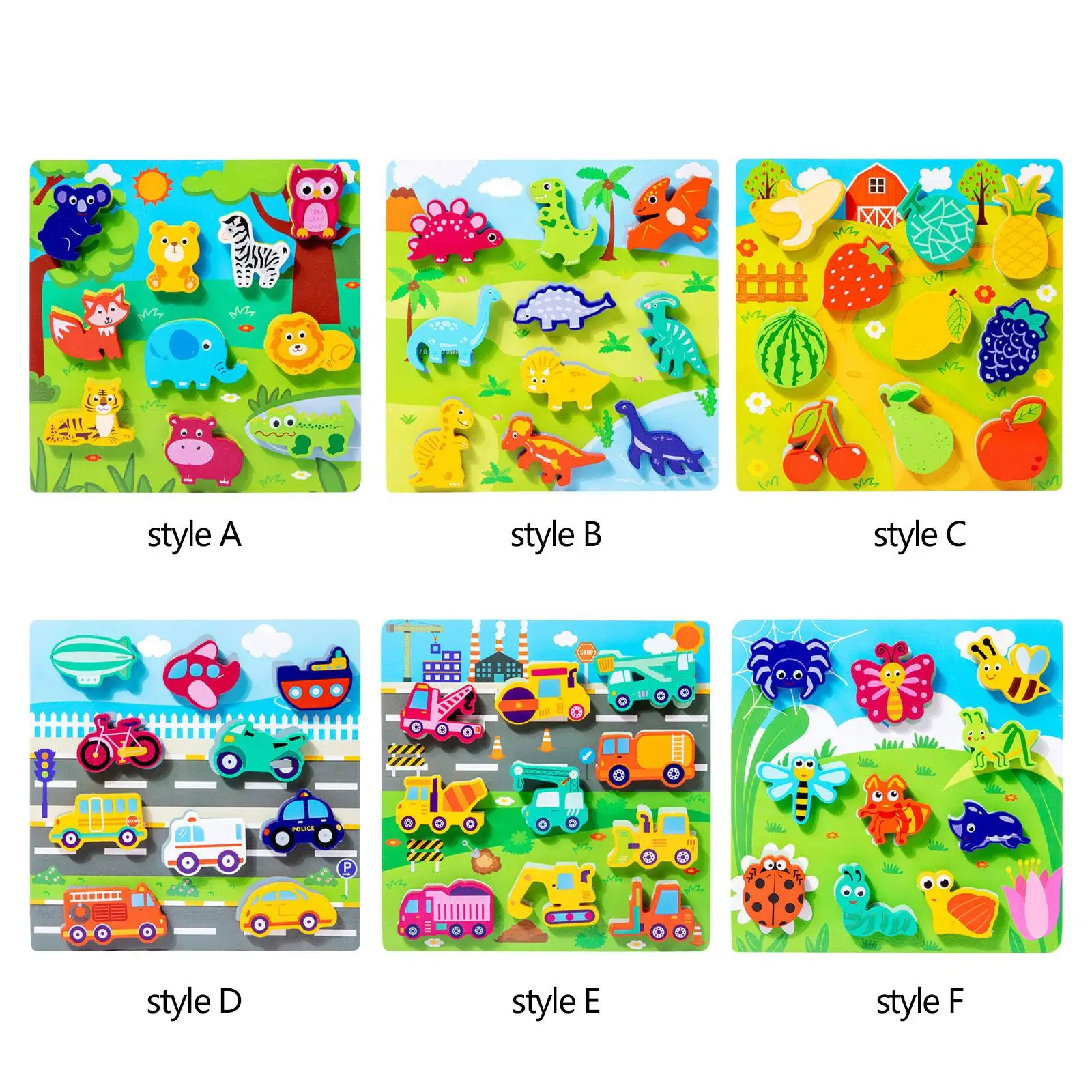 Wooden Puzzles Montessori Toys Activity Toys Development Toy Animal Toys for Baby Kids Toddlers Birthday Gift