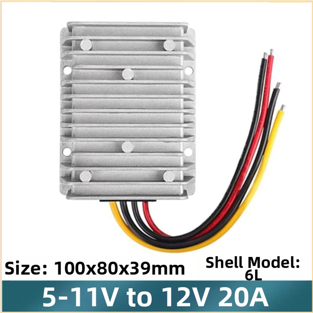120W DC Voltage Converter Step Up 6V to 12V High Power Supply with Waterproof Aluminum Shell for Automotive Use