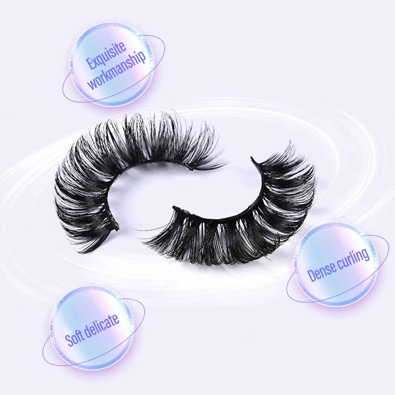 4 Pairs russian Fluffy Lashes strip Curl False Eyelash Set Charming Look Curling up Eyelashes for Daily Wearing makeup