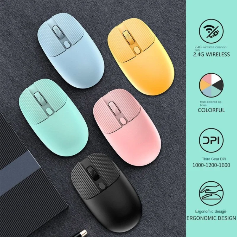 Wireless Mouse Comfortable Authentic High-value Multi-color Compact and Beautiful Office Potato Chip Mouse