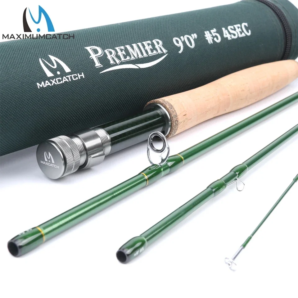 Maximumcatch 3-12wt 2.7M Wędka muchowa Przenośna 4-sekcyjna 36T SK Włókno węglowe Szybko działająca wędka muchowa z rurką Bass Fishing Pole