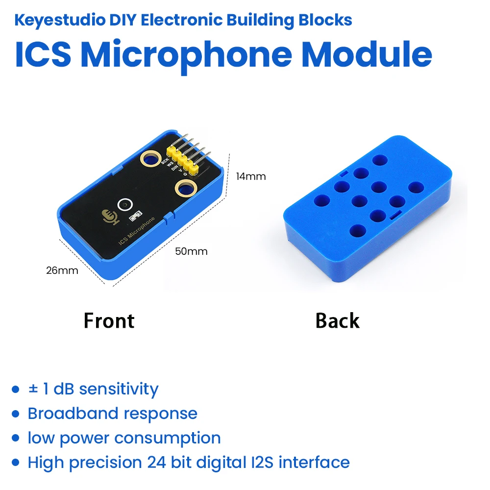 Keyestudio ICS Microphone Module For Arduono ESP32 Programming Project DIY Electronic Programing Project Kit
