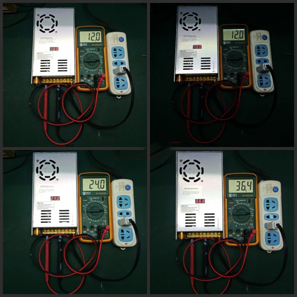 تحويل التيار الكهربائي 215*115*50 مللي متر قابل للتعديل غلاف من الألومنيوم ينظم تيار مستمر تحويل الفضة 20A 480 واط HJS-480-0-24 #4