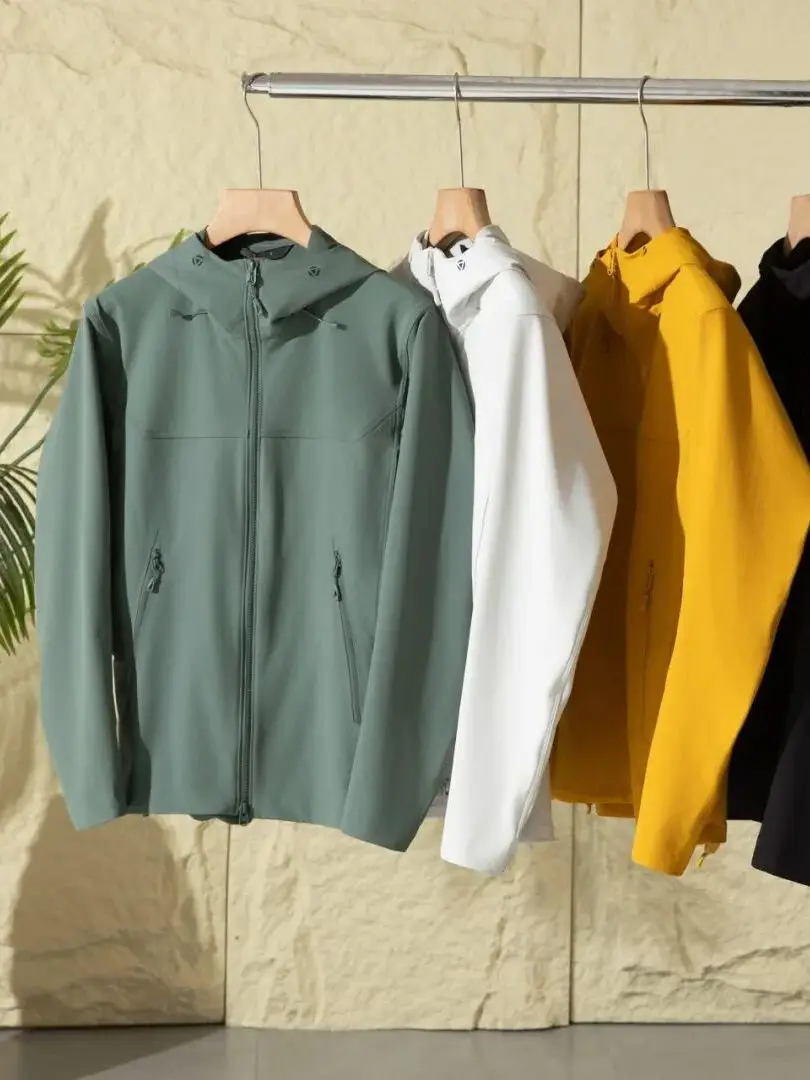 All-Weather 3D Cut Waterproof Windproof Softshell Jacket Men's Women's Spring Autumn Couple's Outerwear Standard Fit Long Sle...