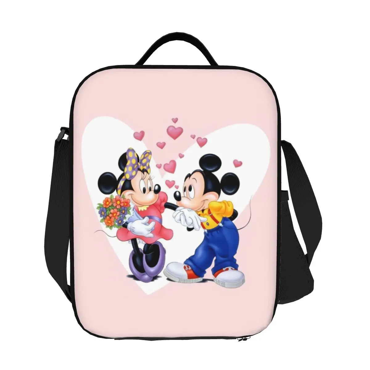 

Custom Cartoon Anime Tv Mickey Mouse Insulated Lunch Bags for Outdoor Picnic Resuable Thermal Cooler Lunch Box Women Children