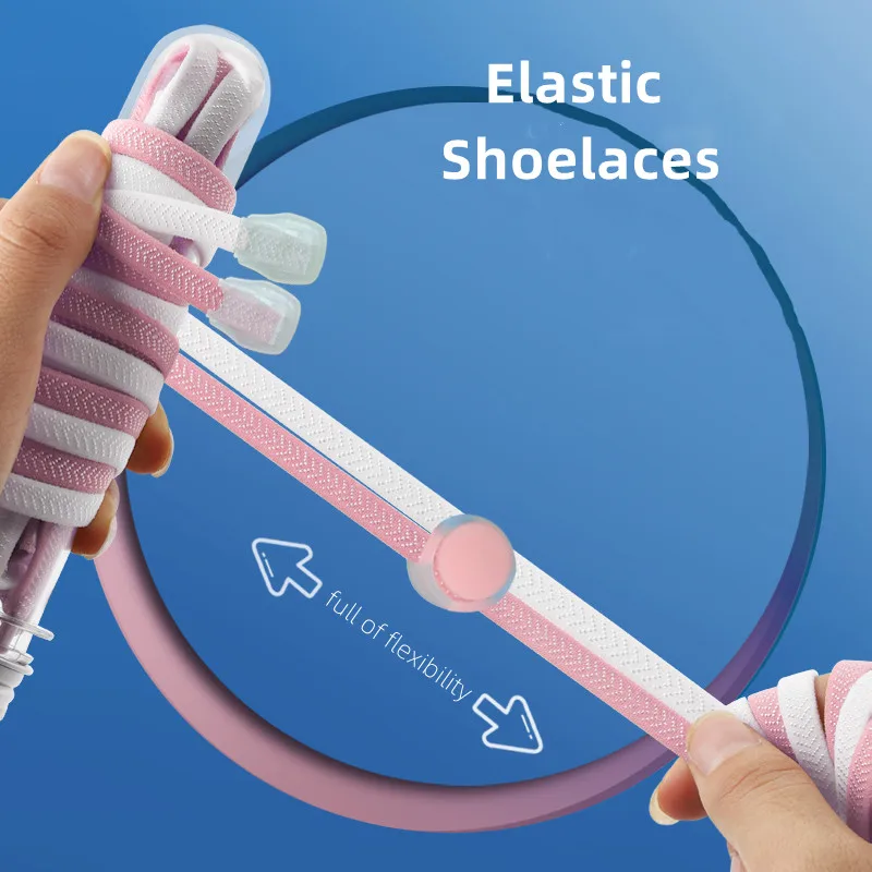 New Elastic Laces Sneakers Flat Rubber Band Shoelace Kids Adult Quick Lace Lazy No Tie Shoelaces Sport Running Shoestrings 1Pair