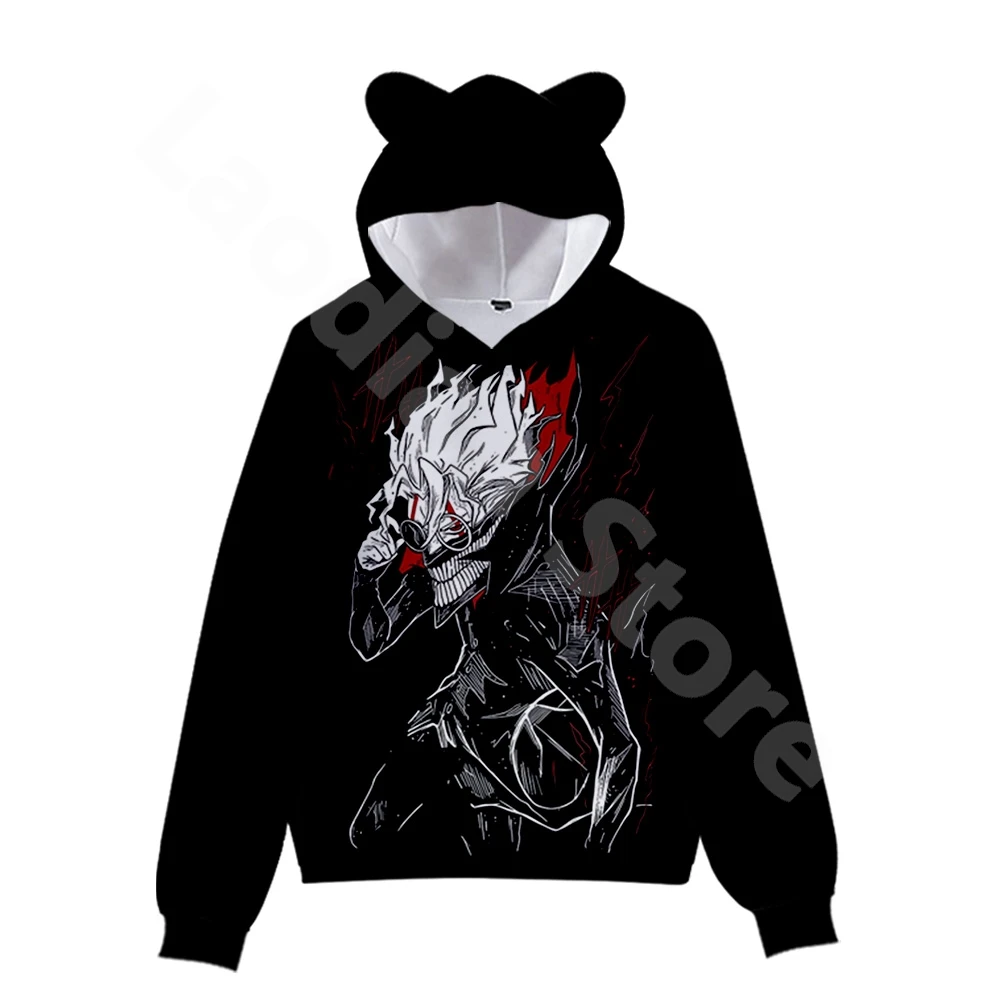 Dandadan Manga Okarun 3D Bear Ear Hoodie Casual Hoody Cosplay Sweatshirt Hip Hop Pullover Fashion Longsleeve Funny Clothes