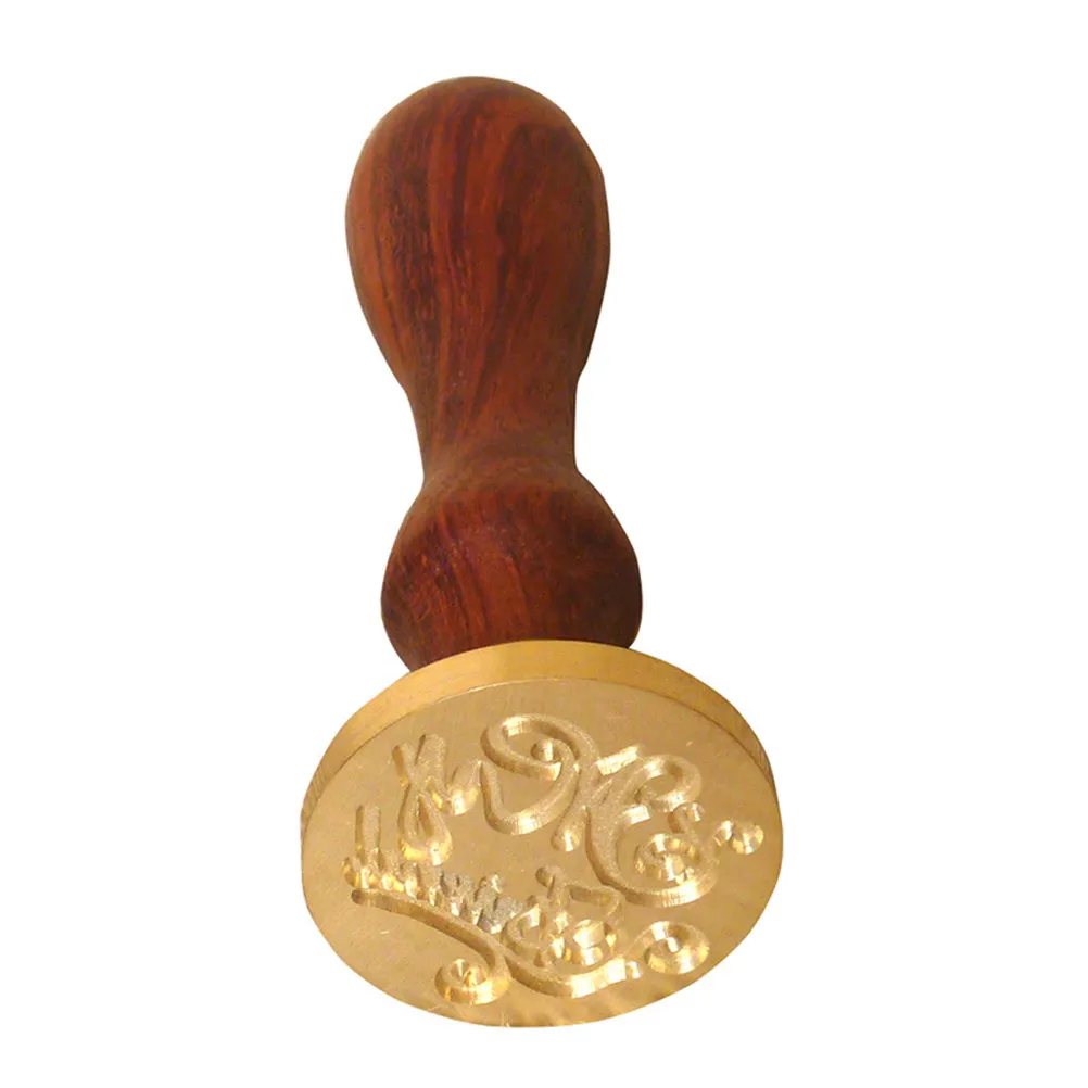 Wax Seal Stamp Premium Copper Wood 9x25x25cm Sealing Tool for Envelopes Invitations Galas Scrapbooks Glass Plastic Wood